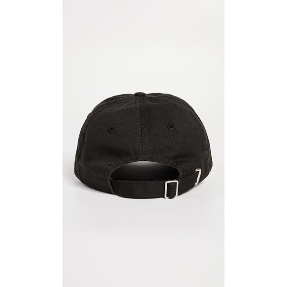 Women\'s Cotton Baseball Cap Classic Logo Adjustable Buckle Black
